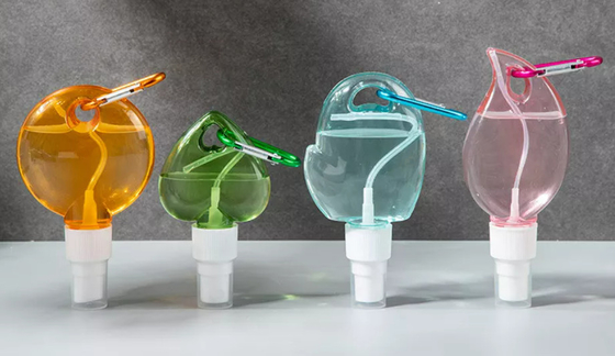 Plastic 50ml-van de de Flessen Zeer belangrijk ketting van het Handdesinfecterende middel Gevormd de Haakhart