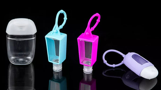 Flessen van de de Koker de Lege Zeer belangrijke ketting van het huisdieren30ml Silicone Vlot voor Hand Santizer
